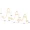 Gold Metal Scroll Hanging Wall Rack Display Easel Set